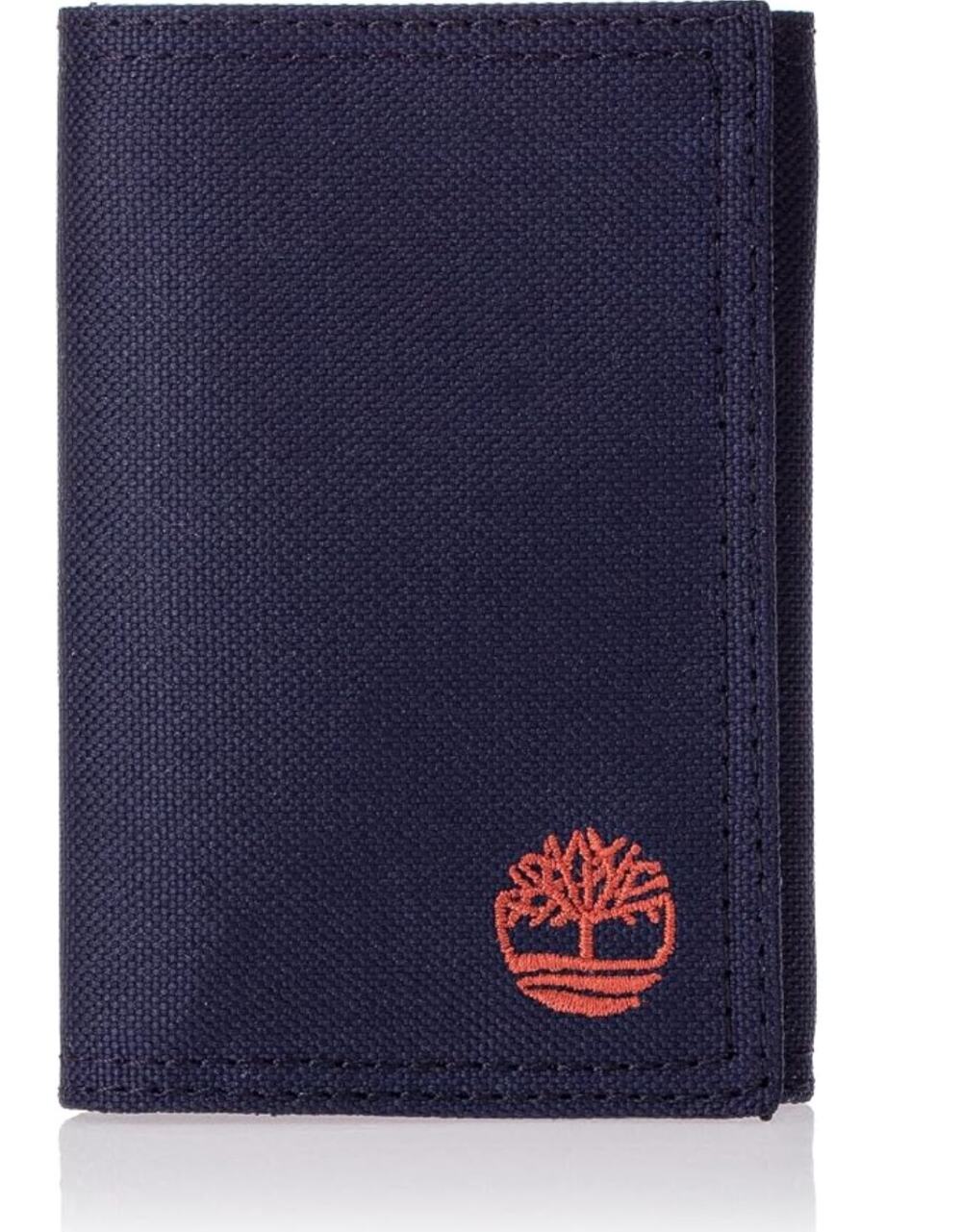 Timberland Men's Nylon Embroidered Trifold Wallet- NAVY